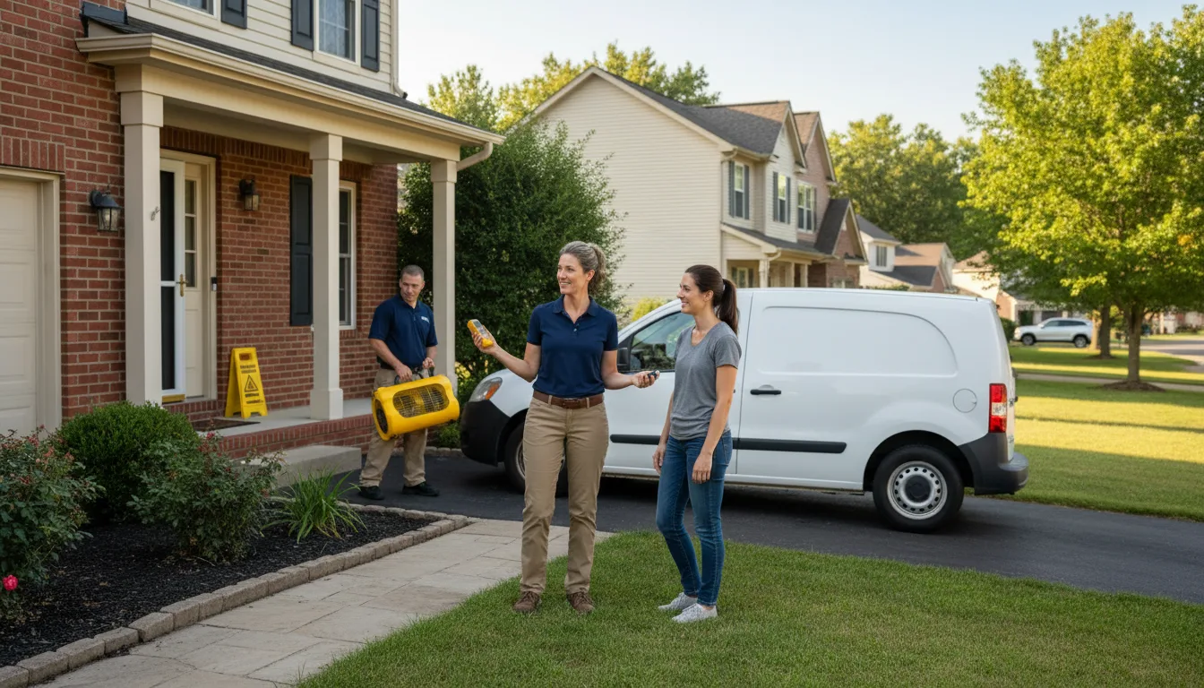 Residential water damage restoration in Winston Salem, NC